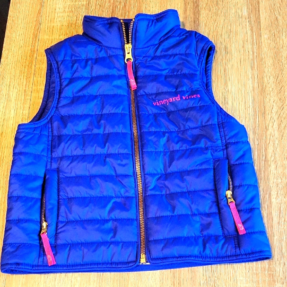 Vineyard Vines Girls Blue Puffer Vest